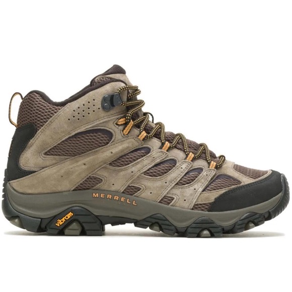 Merrell Men's Moab 3 $150 Mid-Top Hiking Walnut Boots Sz 10.5 EUC